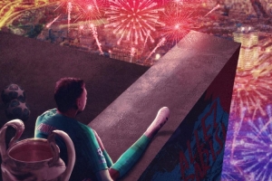 梦想成真!多纳鲁马社媒晒夺冠海报:背靠奖杯在楼顶欣赏烟花